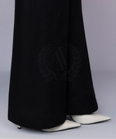 BLACK COTTON BOOT CUT PANT